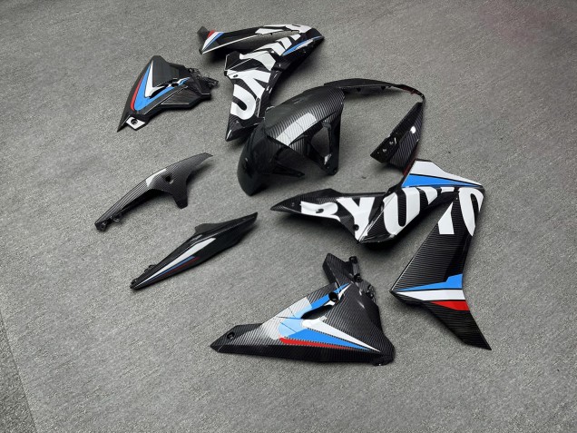 Purchase 2024-2025 Glossy Carbon Fiber Style with White & Blue with Red Suzuki GSX8R Motorcycle Fairings UK