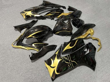 Purchase 2021-2025 Glossy Carbon Fiber Style Gold Suzuki GSXR 1300 Hayabusa Motorcycle Fairings UK