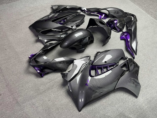 Purchase 2021-2025 Glossy Carbon Fiber Style with Purple Suzuki GSXR 1300 Hayabusa Motorcycle Fairings UK