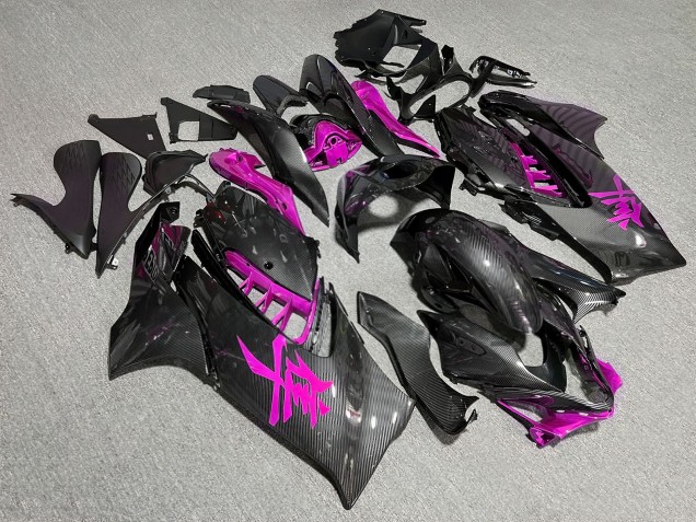 Purchase 2021-2025 Glossy Carbon Fiber Style with Pink Suzuki GSXR 1300 Hayabusa Motorcycle Fairings UK