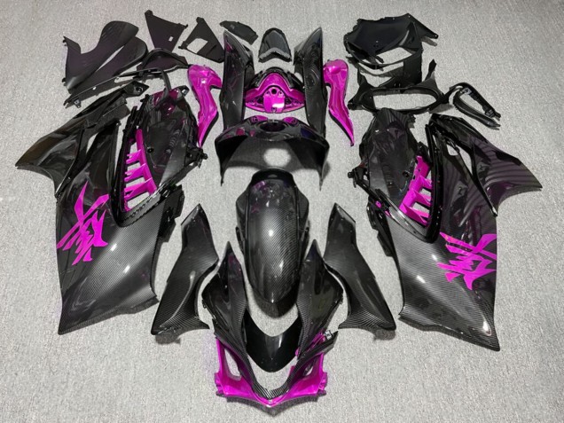 Purchase 2021-2025 Glossy Carbon Fiber Style with Pink Suzuki GSXR 1300 Hayabusa Motorcycle Fairings UK