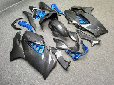 Purchase 2021-2025 Glossy Carbon Fiber Style with Blue Suzuki GSXR 1300 Hayabusa Motorcycle Fairings UK