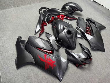 Purchase 2021-2025 Glossy Carbon Fiber Style with Red Suzuki GSXR 1300 Hayabusa Motorcycle Fairings UK
