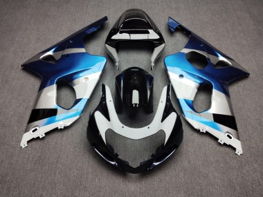 Purchase 2000-2002 Glossy White Black Blue Chameleon Suzuki GSXR 1000 Motorcycle Fairings UK