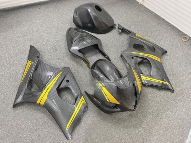 Purchase 2003-2004 Glossy Carbon Fiber Style with Gold Suzuki GSXR 1000 Motorcycle Fairings UK