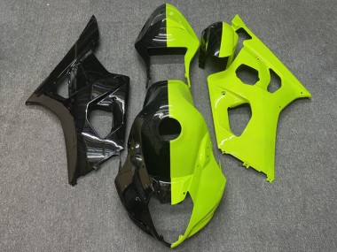 Purchase 2003-2004 Glossy Lime Green Black Split Suzuki GSXR 1000 Motorcycle Fairings UK