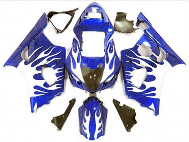 Purchase 2003-2004 Glossy Blue White Flame Suzuki GSXR 1000 Motorcycle Fairings UK