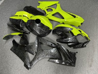 Purchase 2007-2008 Glossy Forged Carbon Fiber Style & High Viz Yellow Split Suzuki GSXR 1000 Motorcycle Fairings UK