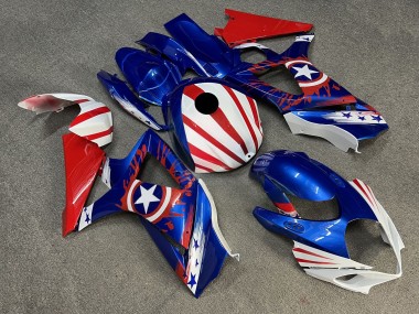 Purchase 2007-2008 Glossy Blue White Red Suzuki GSXR 1000 Motorcycle Fairings UK