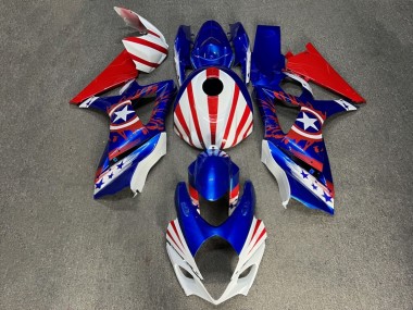Purchase 2007-2008 Glossy Blue White Red Suzuki GSXR 1000 Motorcycle Fairings UK