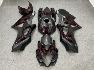 Purchase 2007-2008 Matte Black Red Carbon Fiber Style Suzuki GSXR 1000 Motorcycle Fairings UK