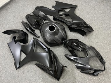 Purchase 2007-2008 Matte Black & Glossy Carbon Fiber Style Suzuki GSXR 1000 Motorcycle Fairings UK