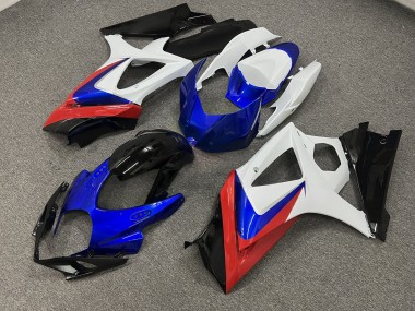 Purchase 2007-2008 Glossy White Red Blue Rockstar Suzuki GSXR 1000 Motorcycle Fairings UK