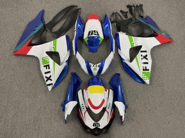 Purchase 2009-2016 Blue White Black Green Suzuki GSXR 1000 Motorcycle Fairings UK