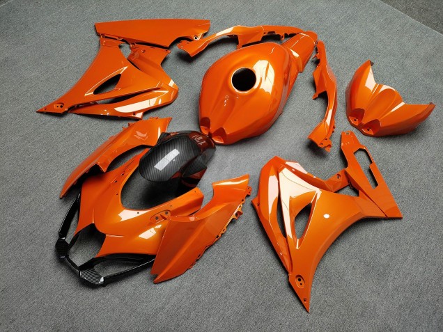 Purchase 2017-2025 Glossy Orange with Carbon Fiber Style Suzuki GSXR 1000 Motorcycle Fairings UK