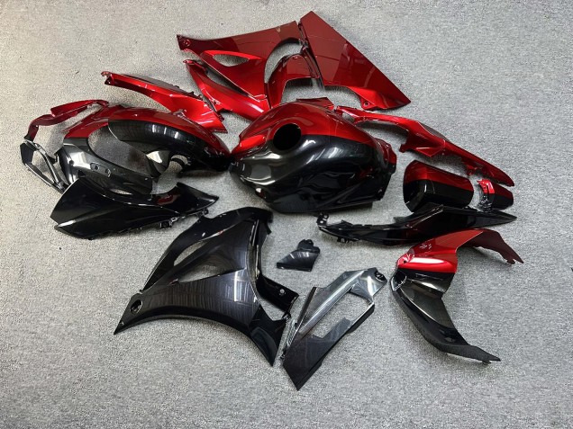 Purchase 2017-2025 Glossy Black & Red Split Suzuki GSXR 1000 Motorcycle Fairings UK