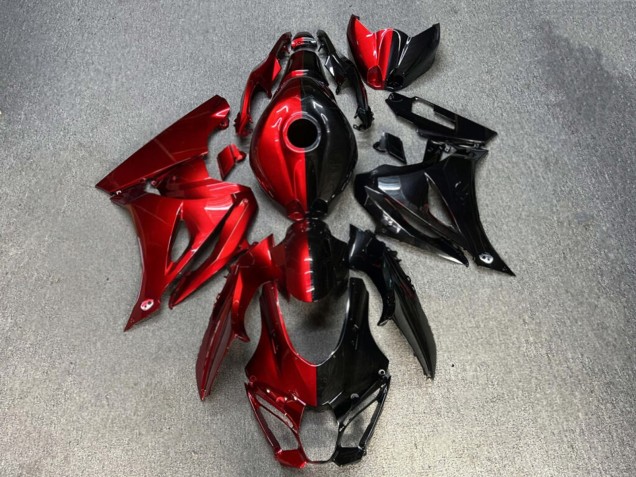 Purchase 2017-2025 Glossy Black & Red Split Suzuki GSXR 1000 Motorcycle Fairings UK