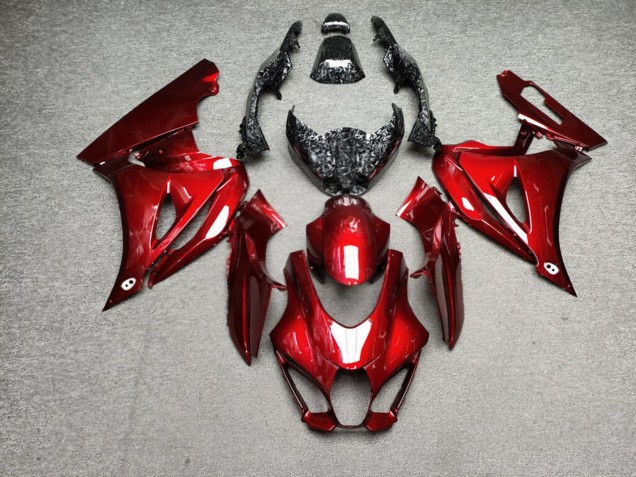 Purchase 2017-2025 Glossy Candy Red Forged Carbon Fiber Style Suzuki GSXR 1000 Motorcycle Fairings UK