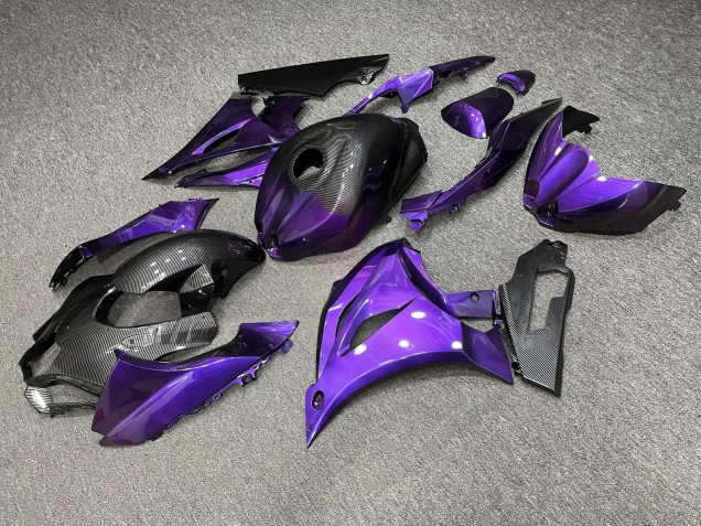 Purchase 2017-2025 Glossy Deep Purple Carbon Fiber Style Suzuki GSXR 1000 Motorcycle Fairings UK
