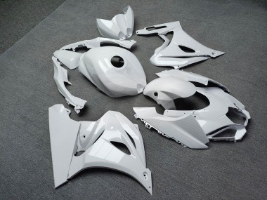 Purchase 2017-2025 Glossy White Carbon Fiber Style Suzuki GSXR 1000 Motorcycle Fairings UK