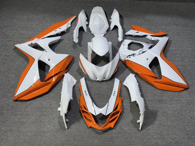 Purchase 2017-2025 Glossy White Orange Suzuki GSXR 1000 Motorcycle Fairings UK