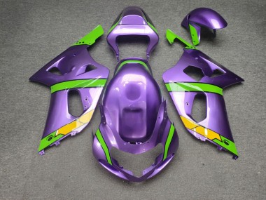 Purchase 2001-2003 Glossy Purple Yellow Green Suzuki GSXR 600/GSXR 750 Motorcycle Fairings UK