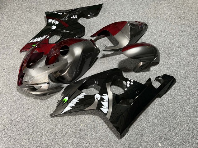 Purchase 2004-2005 Glossy Red & Grey with Black Shark Split Suzuki GSXR 600/GSXR 750 Motorcycle Fairings UK