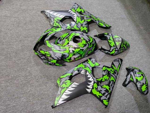 Purchase 2004-2005 Green Camo Shark Suzuki GSXR 600/GSXR 750 Motorcycle Fairings UK