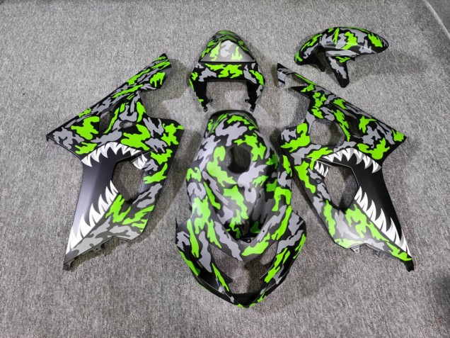 Purchase 2004-2005 Green Camo Shark Suzuki GSXR 600/GSXR 750 Motorcycle Fairings UK