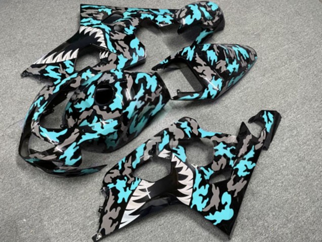 Purchase 2004-2005 Light Blue Camo Shark Suzuki GSXR 600/GSXR 750 Motorcycle Fairings UK