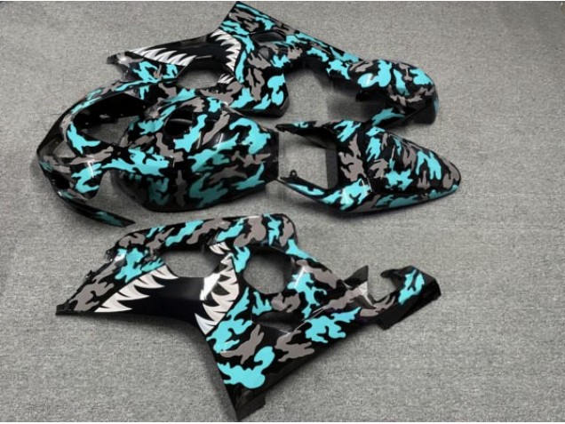 Purchase 2004-2005 Light Blue Camo Shark Suzuki GSXR 600/GSXR 750 Motorcycle Fairings UK