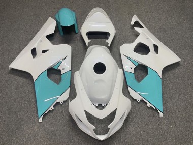 Purchase 2004-2005 Glossy White Light Blue Suzuki GSXR 600/GSXR 750 Motorcycle Fairings UK
