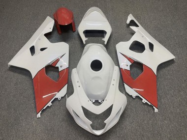 Purchase 2004-2005 Glossy White Red Suzuki GSXR 600/GSXR 750 Motorcycle Fairings UK