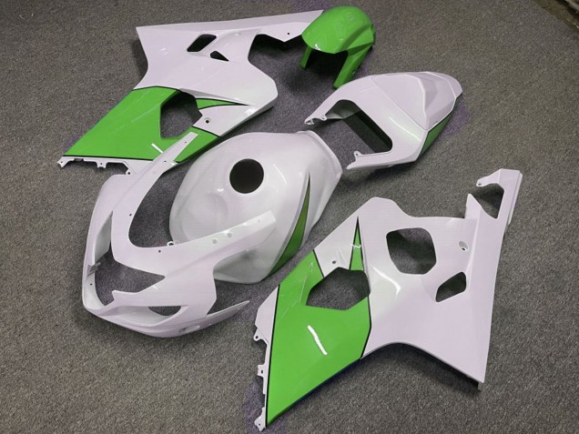 Purchase 2004-2005 Glossy White Green Suzuki GSXR 600/GSXR 750 Motorcycle Fairings UK