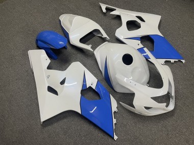 Purchase 2004-2005 Glossy White Blue Suzuki GSXR 600/GSXR 750 Motorcycle Fairings UK