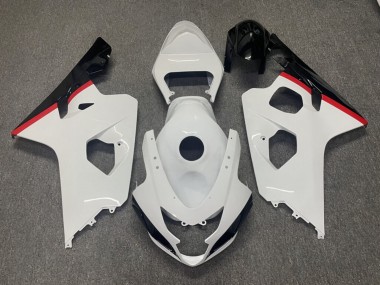 Purchase 2004-2005 Glossy White Red Black Stripe Suzuki GSXR 600/GSXR 750 Motorcycle Fairings UK
