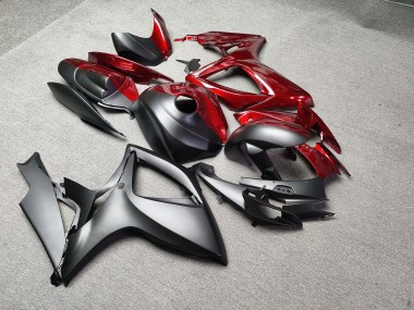 Purchase 2006-2007 Glossy Red & Matte Black Split Suzuki GSXR 600/GSXR 750 Motorcycle Fairings UK