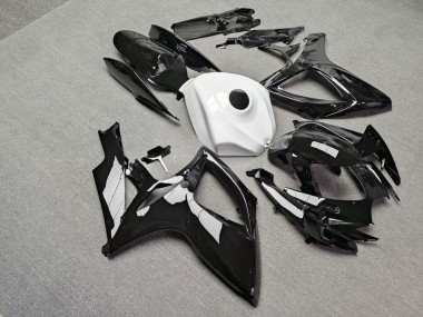 Purchase 2006-2007 Glossy Black & White Suzuki GSXR 600/GSXR 750 Motorcycle Fairings UK