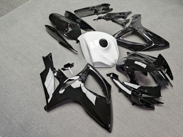 Purchase 2006-2007 Glossy Black & White Suzuki GSXR 600/GSXR 750 Motorcycle Fairings UK