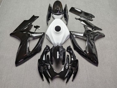 Purchase 2006-2007 Glossy Black & White Suzuki GSXR 600/GSXR 750 Motorcycle Fairings UK