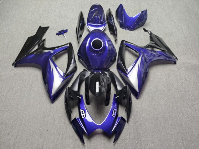 Purchase 2006-2007 Glossy Blue & Black with Silver Suzuki GSXR 600/GSXR 750 Motorcycle Fairings UK