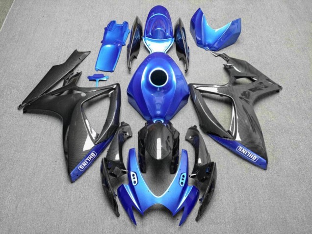 Purchase 2006-2007 Glossy Carbon Fiber Style Blue Suzuki GSXR 600/GSXR 750 Motorcycle Fairings UK
