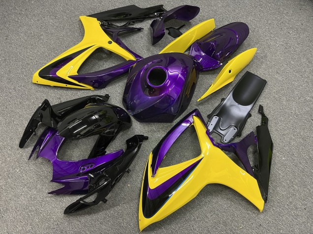 Purchase 2006-2007 Glossy Purple Yellow Suzuki GSXR 600/GSXR 750 Motorcycle Fairings UK