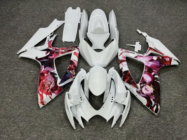 Purchase 2006-2007 Glossy White Anime Design Suzuki GSXR 600/GSXR 750 Motorcycle Fairings UK