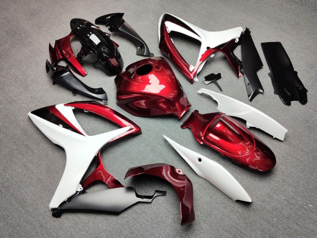 Purchase 2006-2007 Glossy White Candy Red Black Suzuki GSXR 600/GSXR 750 Motorcycle Fairings UK