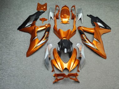 Purchase 2008-2010 Glossy Orange Silver Suzuki GSXR 600/GSXR 750 Motorcycle Fairings UK