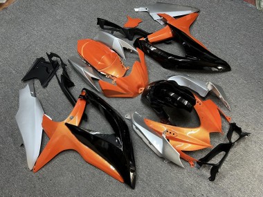 Purchase 2008-2010 Pearl Orange Glossy Black Suzuki GSXR 600/GSXR 750 Motorcycle Fairings UK