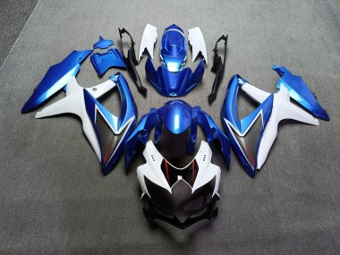 Purchase 2008-2010 Metallic Blue White Suzuki GSXR 600/GSXR 750 Motorcycle Fairings UK