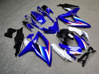 Purchase 2008-2010 Glossy Blue Black White Suzuki GSXR 600/GSXR 750 Motorcycle Fairings UK