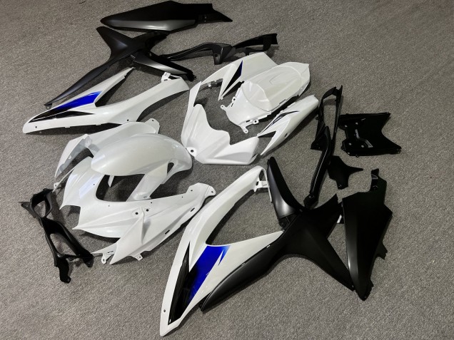Purchase 2008-2010 Glossy White Blue Matte Black Suzuki GSXR 600/GSXR 750 Motorcycle Fairings UK